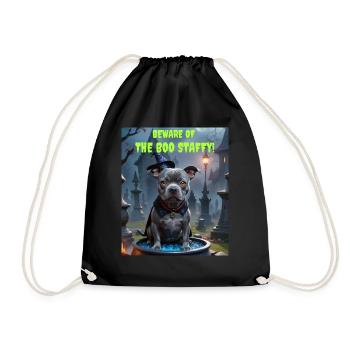 Blue Staffordshire Bull Terrier Halloween - Sac de sport léger - noir - Devant