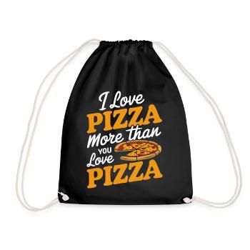 Conception de typographie Pizza Love - Sac de sport léger - noir - Devant