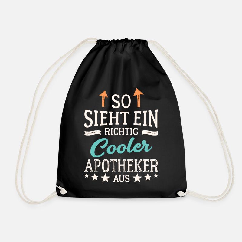 So sieht ein richtig cooler Apotheker aus - Turnbeutel - Schwarz