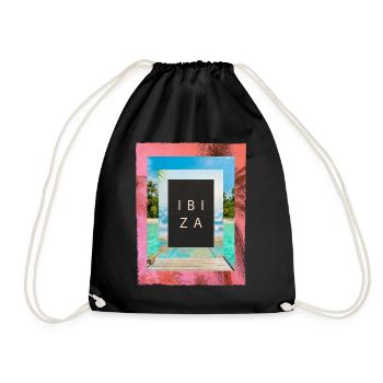 Ibiza Été Soleil Plage Mer Palmiers Fête - Sac de sport léger - noir - Devant