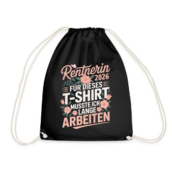 Pensioner 2026 - Drawstring Bag - black - Front