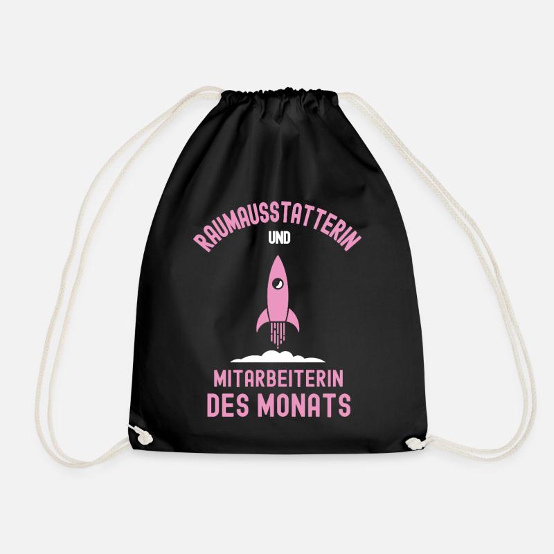 Beste Raumausstatterin Mitarbeiterin des Monats - Turnbeutel - Schwarz