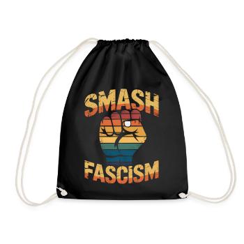 Smash Fascism - T-shirt antifasciste - Sac de sport léger - noir - Devant