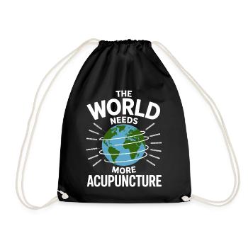 Acupuncture Chinese Medicine Health - Drawstring Bag - black - Front