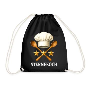 Sternekoch Bester Koch Geschenk Koch Kostüm Küche - Turnbeutel - Schwarz - Vorne
