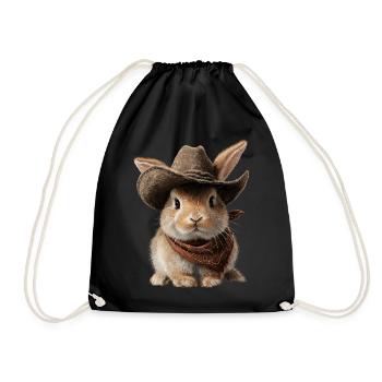 Pays de l’Ouest du Pays de l’Ouest du Chapeau Lapin Lapin - Sac de sport léger - noir - Devant