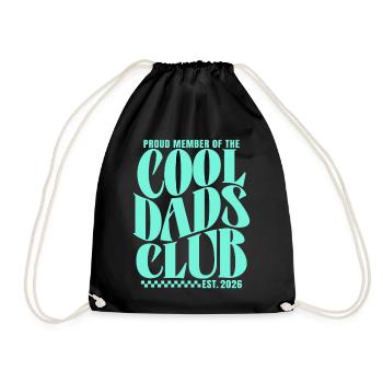 Club des papas cool - Cadeau pour futurs papas 2026 - Sac de sport léger - noir - Devant