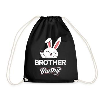 Joyeuse Pâques, douce chasse aux œufs du lapin, œufs de Pâques - Sac de sport léger - noir - Devant