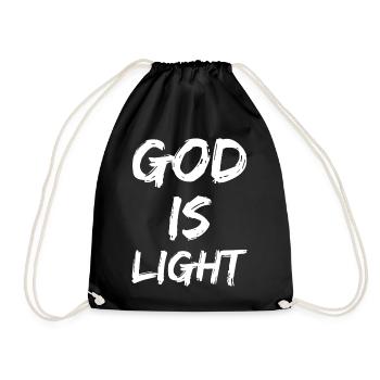 god is light - Turnbeutel - Schwarz - Vorne