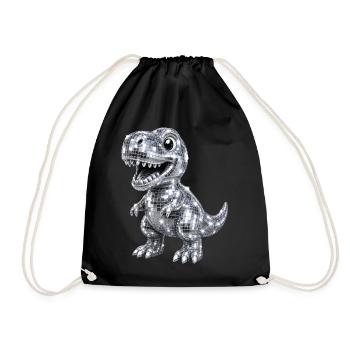 Mignons Dino T-Rex Disco Paillettes 80s et 90 - Sac de sport léger - noir - Devant