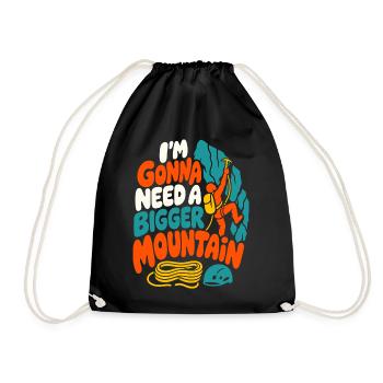 Größere Berge Meme-Kletterdesign - Turnbeutel - Schwarz - Vorne