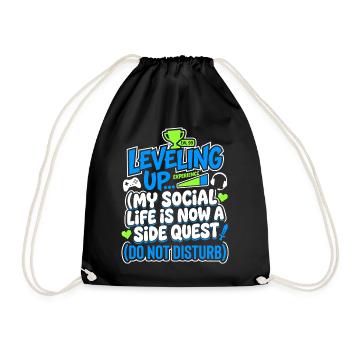Faire monter de niveau ma vie sociale, joueur - Sac de sport léger - noir - Devant
