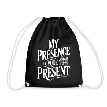 Ma présence est ton cadeau - Sac de sport léger - noir - Devant