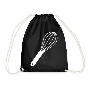 Whisk Cook Gift - Drawstring Bag - black - Front