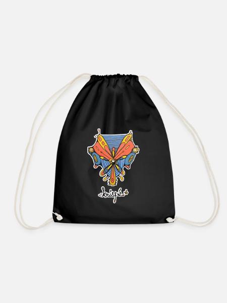 Cosmic Adventurer - Drawstring Bag - black