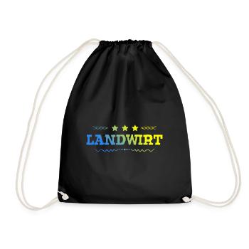 Landwirt Beruf - Turnbeutel - Schwarz - Vorne