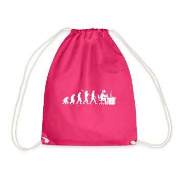 Gaming Gamer Evolution Geschenk - Turnbeutel - Fuchsia - Vorne
