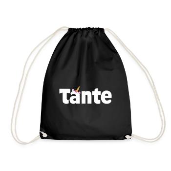 Tante Einhorn Magie Liebe Geburtstag Unikat - Turnbeutel - Schwarz - Vorne