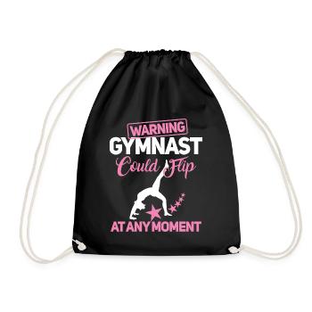 Gymnastik Design - Turnbeutel - Schwarz - Vorne