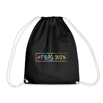 Prague 2023 - Drawstring Bag - black - Front