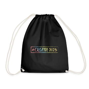 Croatia 2023 - Drawstring Bag - black - Front