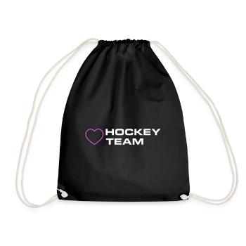 Hockey Team Heart - Drawstring Bag - black - Front