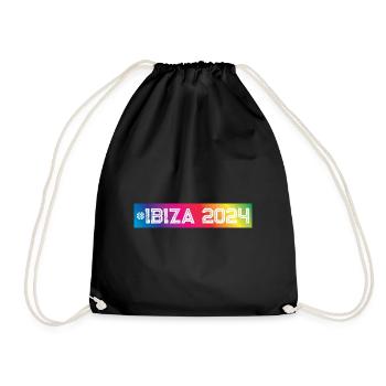 Ibiza 2024 Colorful - Drawstring Bag - black - Front
