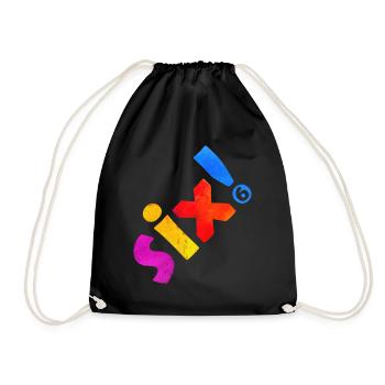 SIX 6 YEARS 6TH BIRTHDAY - Drawstring Bag - black - Front