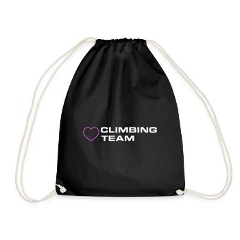 Climbing Team Herz - Turnbeutel - Schwarz - Vorne