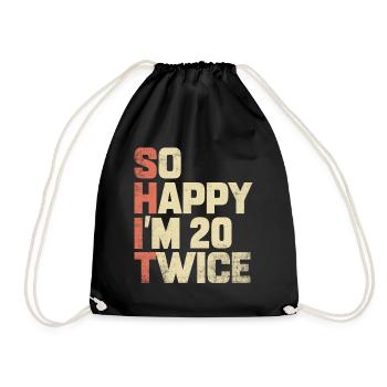 40e cadeau d’anniversaire 40e anniversaire citation - Sac de sport léger - noir - Devant