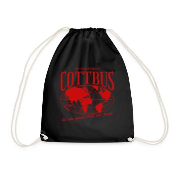 Cottbus Home Football Gift - Drawstring Bag - black - Front