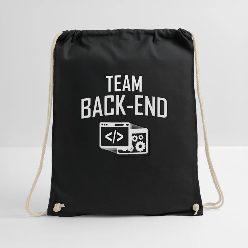 TEAM BACK-END, Programmer, Coder, Computer Scientist Drawstring Bag