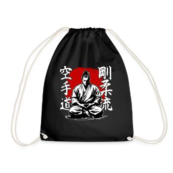 Samurai Goju Ryu Karate Kampfkunststil - Turnbeutel - Schwarz - Vorne