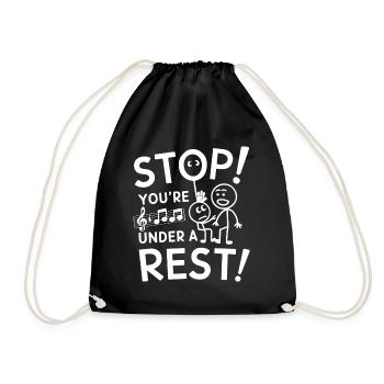Funny Music Design For Men Women Music Teacher - Drawstring Bag - black - Front