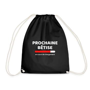 t-shirt humour prochaine bêtise en cours noel - Sac de sport léger - noir - Devant