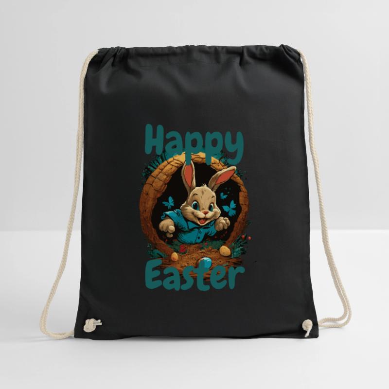 happy Easter Easter in the Easter basket Easter Drawstring Bag