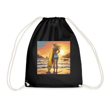Catchin' Waves in Style - Cool Surfer II - Sac de sport léger - noir - Devant