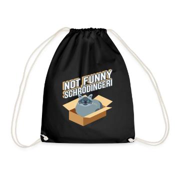Cats Schrödinger physics student teacher gift - Drawstring Bag - black - Front