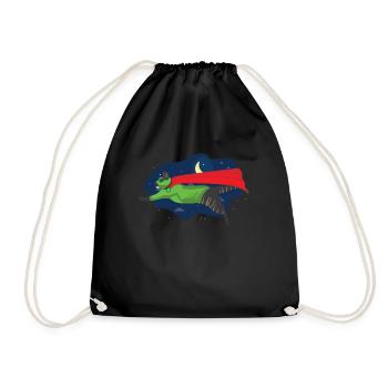 Cats superhero hero cat lovers gift - Drawstring Bag - black - Front