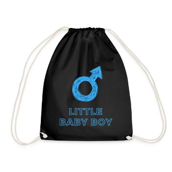 Annonce de bébé - Garçon - Grossesse - Sac de sport léger - noir - Devant