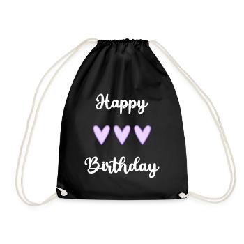 JAHRESTAG. ALLES GUTE ZUM GEBURTSTAG!. ALLES GUTE ZUM GEBURTSTAG!. - Turnbeutel - Schwarz - Vorne