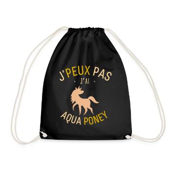 J peux pas j ai aqua poney - Sac de sport léger - noir - Devant