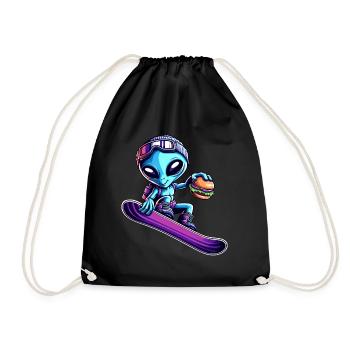 Alien Snowboard Hamburg Adventure - Drawstring Bag - black - Front