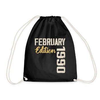 Février 1990 Anniversaire Février 1990 Rétro - Sac de sport léger - noir - Devant