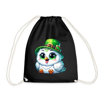 L’adorable harfang des neiges de la Saint-Patrick - Sac de sport léger - noir - Devant
