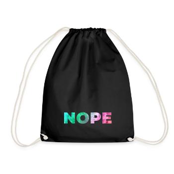 NOPE - Turnbeutel - Schwarz - Vorne