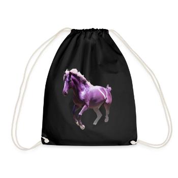 Cheval coloré - Sac de sport léger - noir - Devant