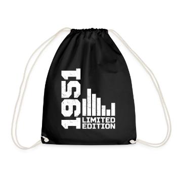 Vintage 1951 Birthday Gift 1951 Year 1951 - Drawstring Bag - black - Front