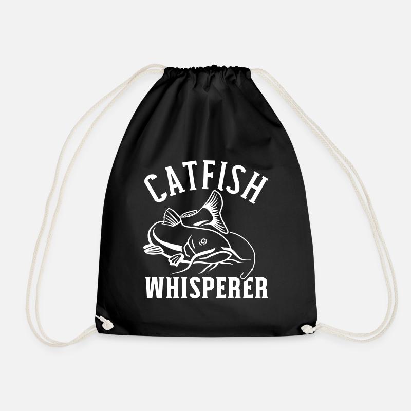 catfish - Drawstring Bag - black