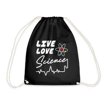 Live Love Science - Turnbeutel - Schwarz - Vorne